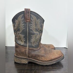 Ariat® Children's Workhog Square Toe Brown & Black Boots Size 3